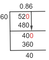 52/60 Long Division Method
