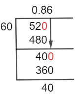 52/60 Long Division Method 52/60 Long Division Method