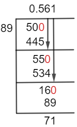 50/89 Long Division Method