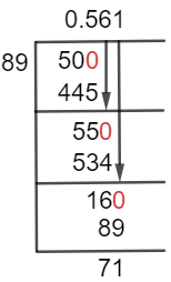 50/89 Long Division Method 50/89 Long Division Method