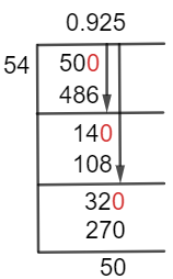 50/54 Long Division Method