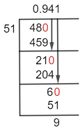 48/51 Long Division Method 48/51 Long Division Method