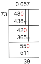 48/73 Long Division Method 48/73 Long Division Method