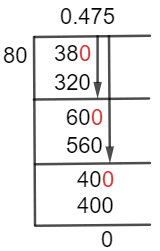 38/80 Long Division Method 38/80 Long Division Method
