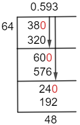 38/64 Long Division Method