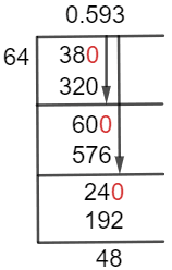 38/64 Long Division Method