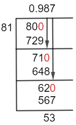 80/81 Long Division Method 80/81 Long Division Method