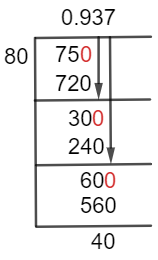 75/80 Long Division Method