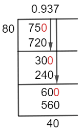 75/80 Long Division Method 75/80 Long Division Method
