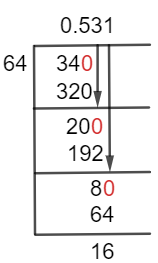 34/64 Long Division Method