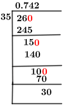 26/35 Long Division Method 26/35 Long Division Method