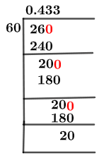 26/60 Long Division Method 26/60 Long Division Method