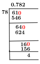 61/78 Long Division Method 61/78 Long Division Method