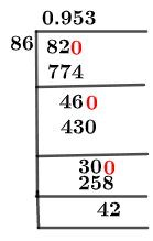 82/86 Long Division Method 82/86 Long Division Method