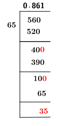 56/65 Long Division Method