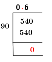 54/90 Long Division Method 54/90 Long Division Method
