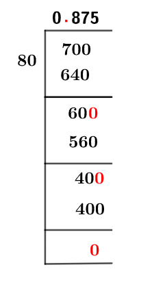 70/80 Long Division Method