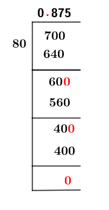 70/80 Long Division Method 70/80 Long Division Method