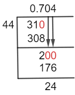 31/44 Long Division Method 31/44 Long Division Method