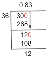 30/36 Long Division Method 30/36 Long Division Method
