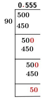 50/90 Long Division Method 50/90 Long Division Method