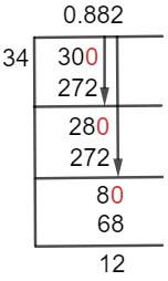 30/34 Long Division Method 30/34 Long Division Method