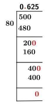 50/80 Long Division Method 50/80 Long Division Method