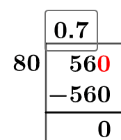 56/80 Long Division Method 56/80 Long Division Method