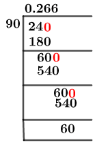 24/90 Long Division Method 24/90 Long Division Method