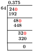 24/64 Long Division Method 24/64 Long Division Method