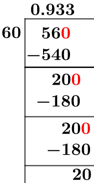 56/60 Long Division Method 56/60 Long Division Method