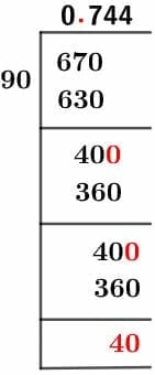 67/90 Long Division Method