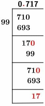 71/99 Long Division Method 71/99 Long Division Method