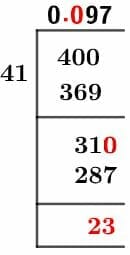 4/41 Long Division Method 4/41 Long Division Method