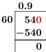 54/60 Long Division Method