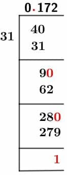 4/31 Long Division Method