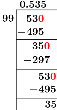 53/99 Long Division Method 53/99 Long Division Method