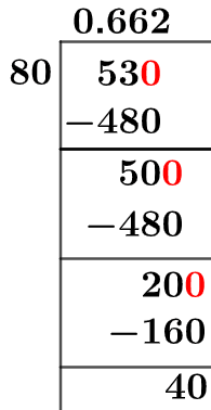 53/80 Long Division Method 53/80 Long Division Method