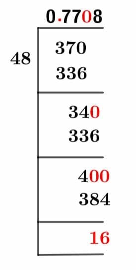 37/48 Long Division Method 37/48 Long Division Method