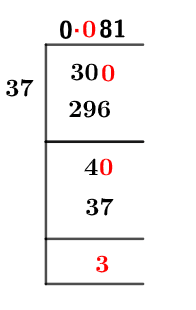 3/37 Long Division Method 3/37 Long Division Method
