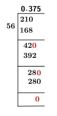 21/56 Long Division Method 21/56 Long Division Method