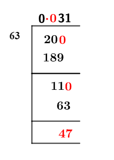 2/63 Long Division Method 2/63 Long Division Method