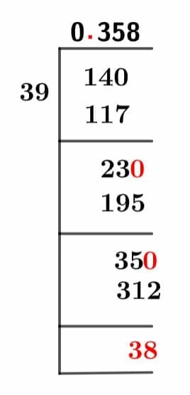 14/39 Long Division Method 14/39 Long Division Method