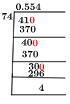 41/74 Long Division Method 41/74 Long Division Method