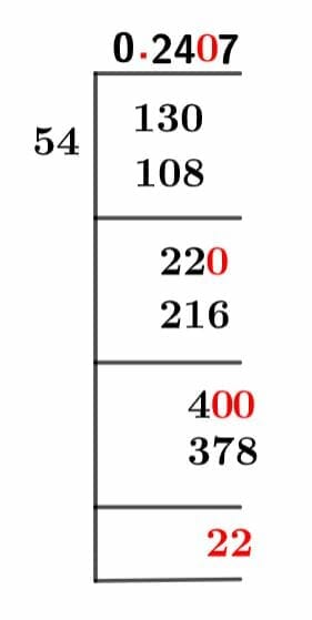 13/54 Long Division Method