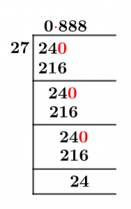 24/27 Long Division Method