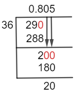 29/36 Long Division Method