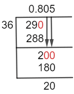 29/36 Long Division Method 29/36 Long Division Method