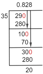 29/35 Long Division Method 29/35 Long Division Method