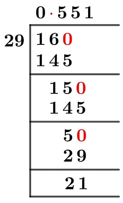 16/29 Long Division Method